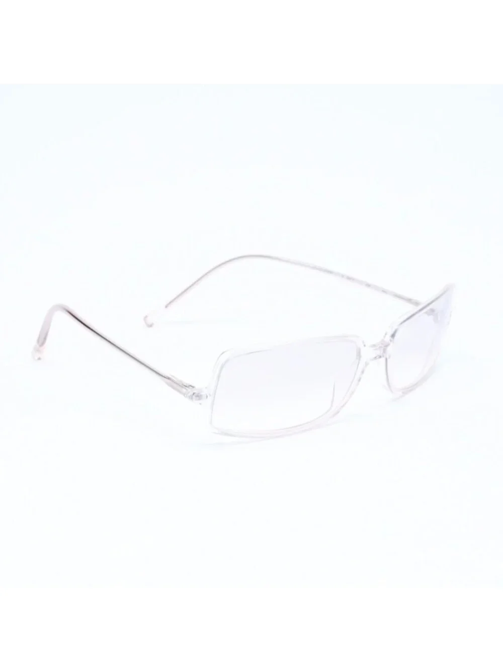 Chanel Sunglasses Eyewear CC Logo Rhinestone Clear Gray